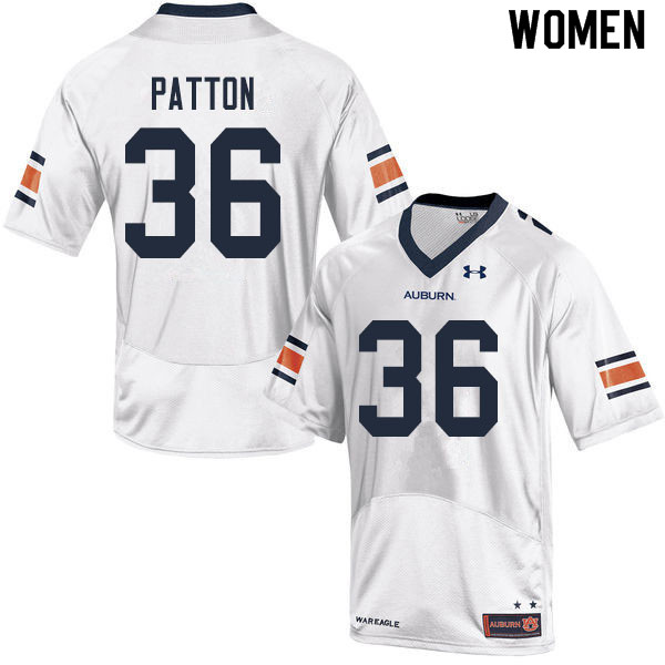 Women #36 Ben Patton Auburn Tigers College Football Jerseys Sale-White - Click Image to Close